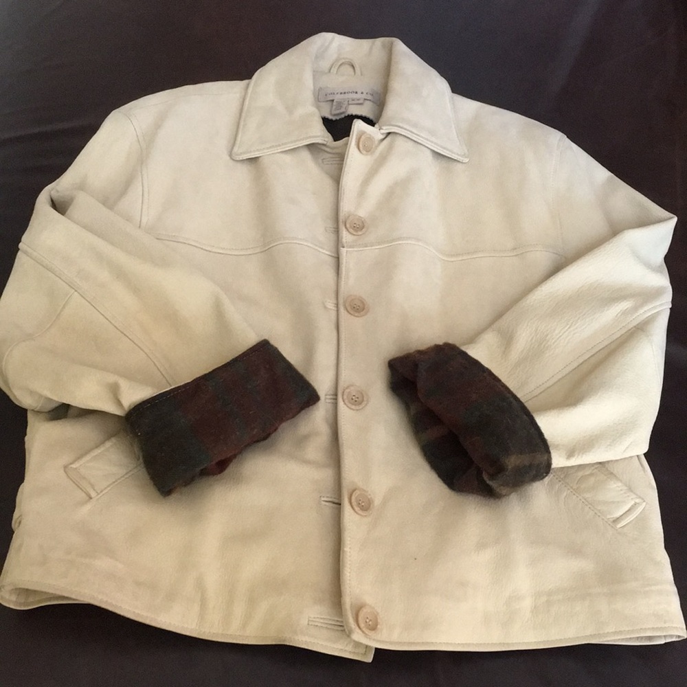 Colebrook & Co Tan Lambskin Leather Jacket Sz M
